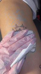 Tattoo work and vinyl crafting underway in Buenos Aires studio