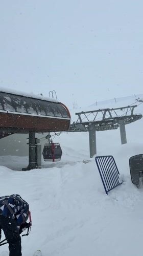 Heavy Snow Falls at Gudauri Ski Resort in Georgia
