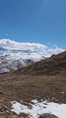 Mountain landscape captured on video near Tyrnyauz, Russia
