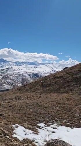 Mountain landscape captured on video near Tyrnyauz, Russia