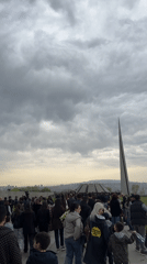 Crowds gather at Armenian Genocide Memorial in Yerevan