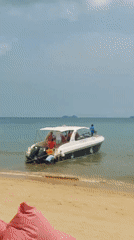 Beach scene captured in Baan Mae Nam, Thailand