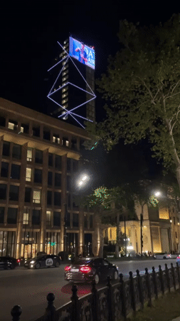 Evening stroll through illuminated central Tbilisi captured in memories
