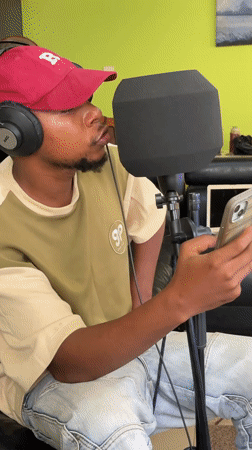 Home music production session recorded in Abuja studio