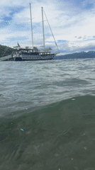 Multi-masted sailing yacht spotted off Fethiye coast