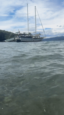 Multi-masted sailing yacht spotted off Fethiye coast
