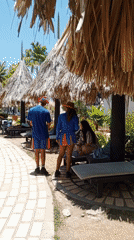 Resort guests enjoy amenities at Porlamar tropical hotel complex