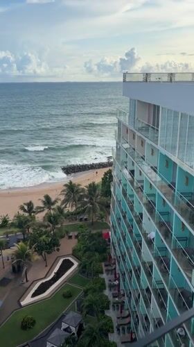 Aerial resort views captured from elevated position in Galle