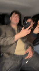 Young adults spotted in vehicle at night in Milan
