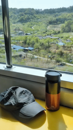 Train passenger items spotted on yellow table in South Korea