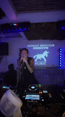 DJ performs afternoon set at Elephant Beach Club Koh Samui