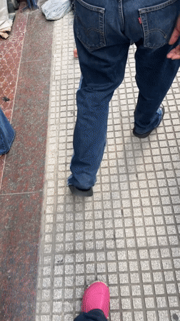 Street scenes documented near Buenos Aires' Teatro Colón Friday afternoon