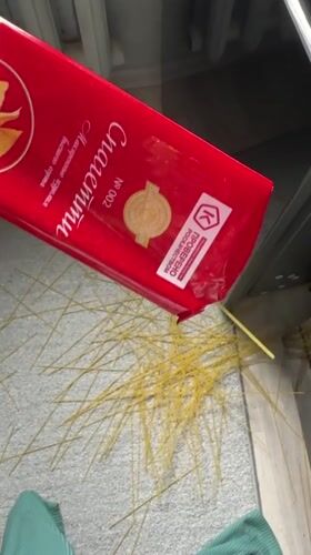 Spaghetti spills across floor in Abakan home kitchen accident