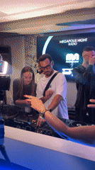 DJs perform at Moscow radio station party event