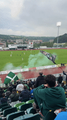 Soccer match draws crowds to Gabrovo stadium with fan celebrations