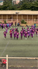 Sports team trains on artificial turf in Enugu, Nigeria