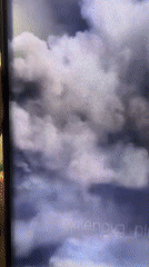 Dark smoke and possible aircraft over Sof'ino, Russia