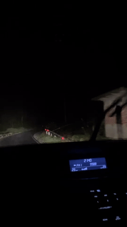 Evening drive through rainy Alamovtsi Bulgaria captured on dashcam