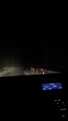 Evening drive through rainy Alamovtsi Bulgaria captured on dashcam