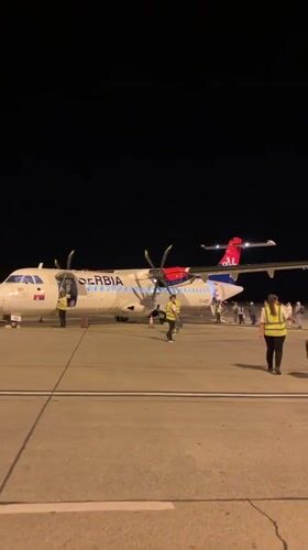 Serbian plane lands at Podgorica Airport with passengers