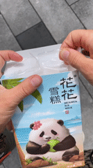 Panda-shaped popsicle unboxed in Chenghua District, China