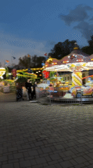 Evening carnival memories captured in Yekaterinburg amusement park