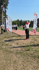 Morning sporting ceremony draws crowds in Dmitrov, Russia