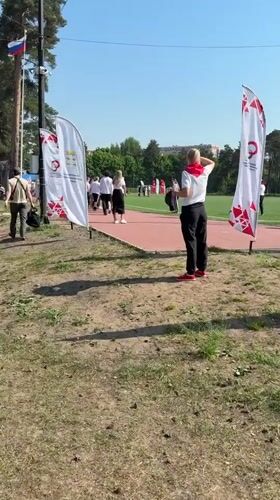 Morning sporting ceremony draws crowds in Dmitrov, Russia