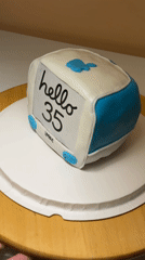 iMac-shaped birthday cake celebrates 35th in Tel Aviv
