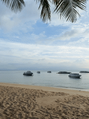 Quiet morning scenes along Ko Samui's beaches and pier