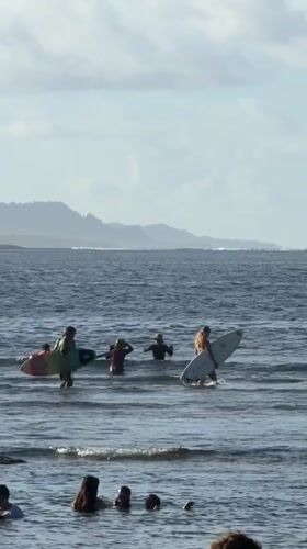 Morning beach activities observed at General Luna, Philippines