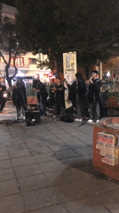 Young musicians busk with traditional instruments in La Paz plaza