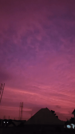 Colorful dusk sky captured on video in Gura Top