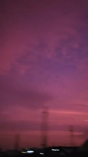 Colorful dusk sky captured on video in Gura Top