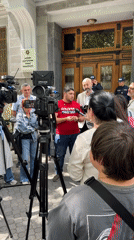 Media gathering held outside Armenia's Prosecutor General's Office in Yerevan