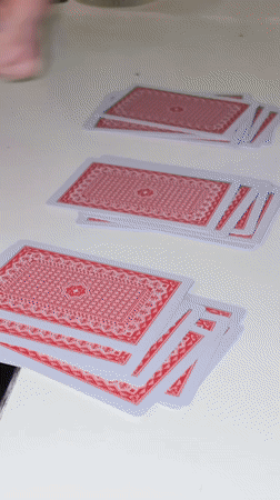 Woman plays solo card game in Kragujevac apartment
