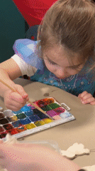 Children's craft session features rabbit painting in Belgrade