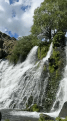 Tourist captures waterfall and countryside scenes in Sisian, Armenia