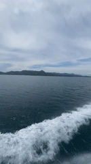 Boat journey recorded off Thai coast in early morning