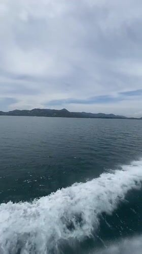 Boat journey recorded off Thai coast in early morning
