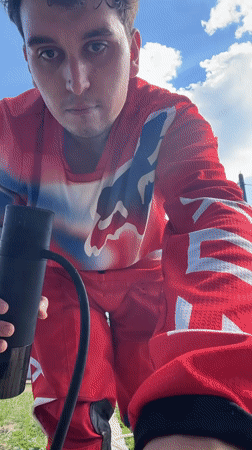 Motocross rider's morning routine captured in rural Russia
