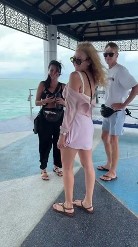 Ferry spotted crossing waters near Thong Sala dock Thailand