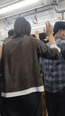 Rush hour on a packed Bekasi commuter train