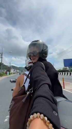 Early morning motorcycle riders observed on Phuket roads