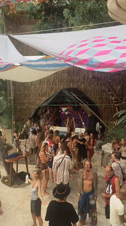 Beach festival performers entertain crowds on Ko Samui, Thailand