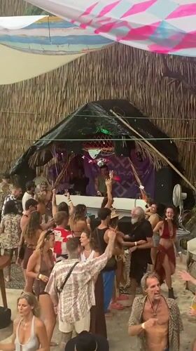 Beach festival performers entertain crowds on Ko Samui, Thailand