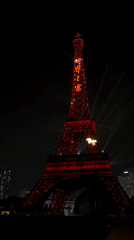 Nanshan's replica Eiffel Tower lights up the night
