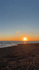 Sunset witnessed at Lido di Tarquinia beach, Italy