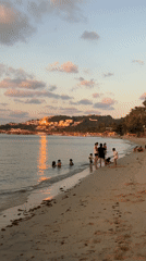Sunset beach scenes with speedboat captured in Thailand