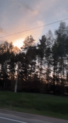 Evening sky observed during sunset in rural Russia